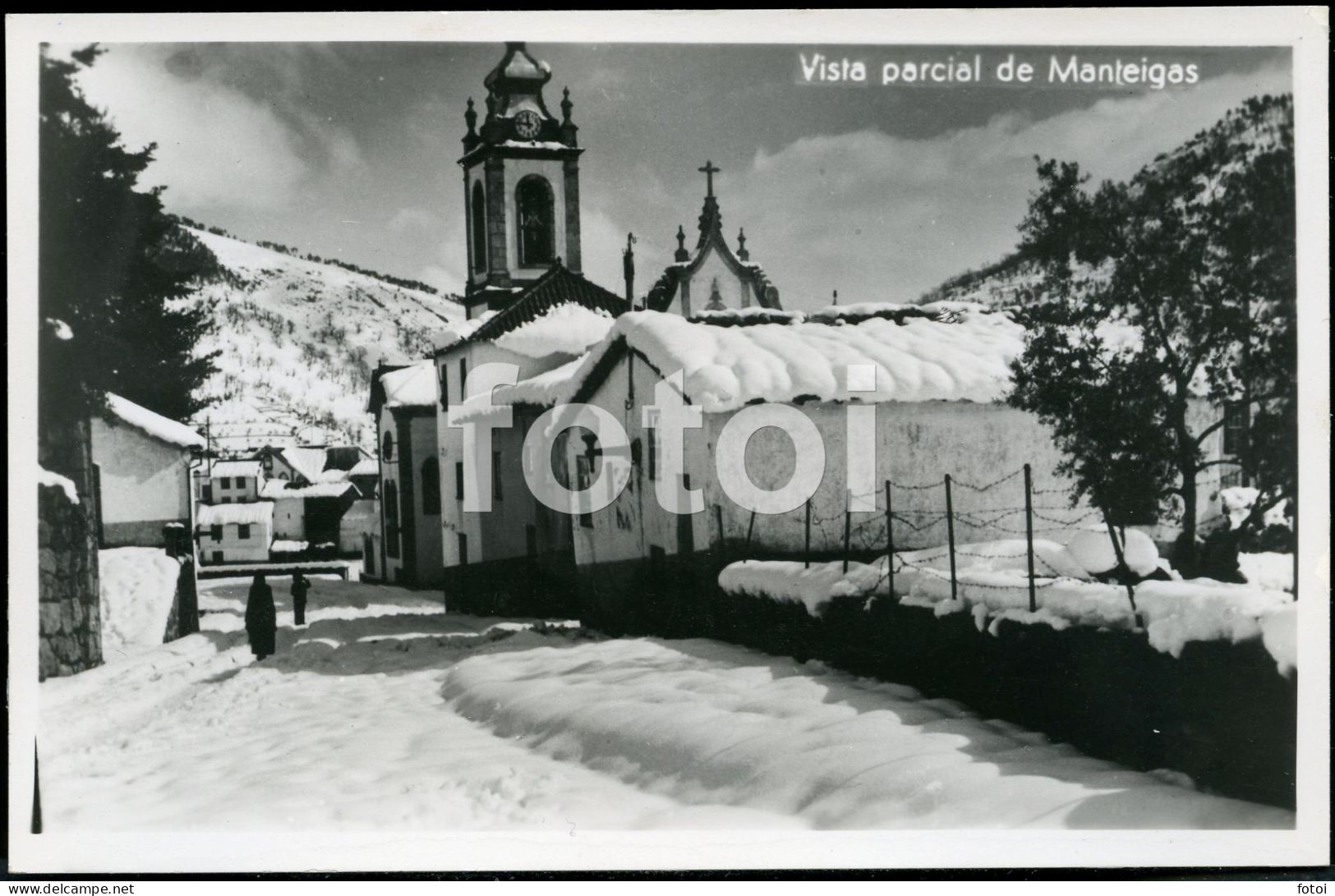 REAL PHOTO FOTO POSTCARD IGREJA MANTEIGAS SERRA DA ESTRELA GUARDA PORTUGAL CARTE POSTALE - Guarda