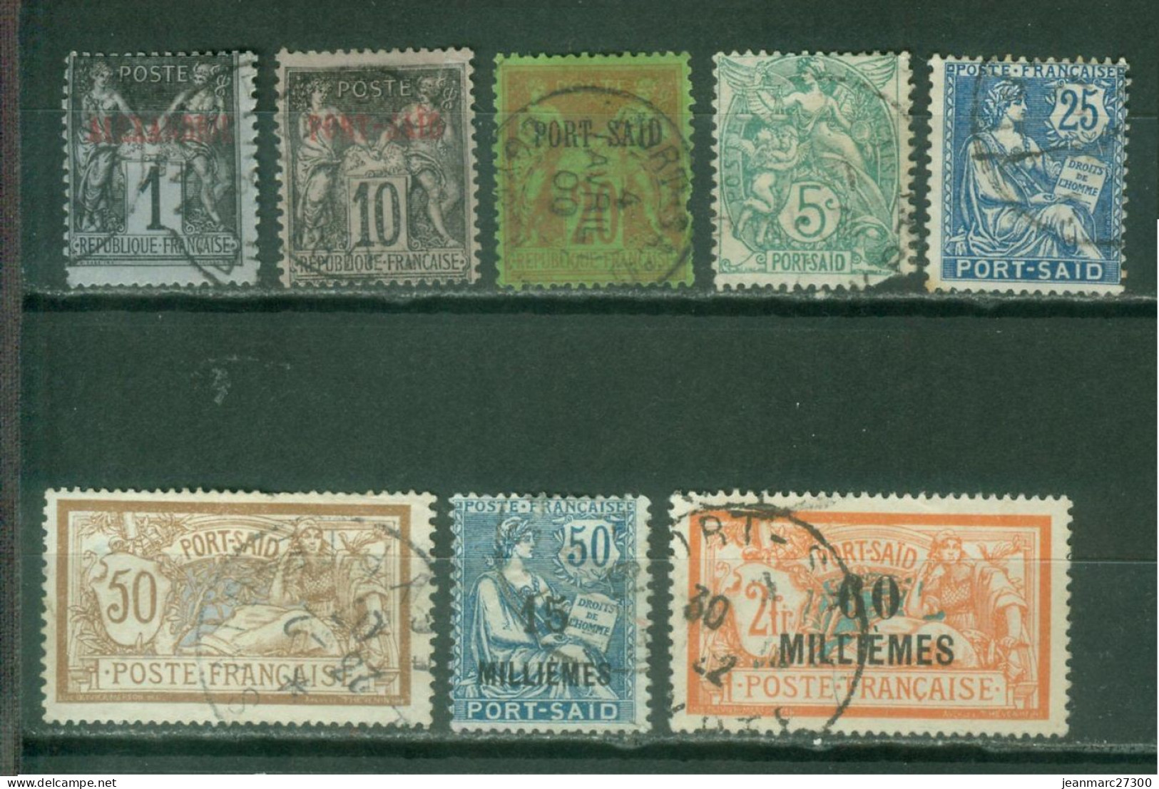 France Colonies - Port Saïd -  Poste  YT 1 7 10 24 28 31 56 59 Oblitérés - Used Stamps