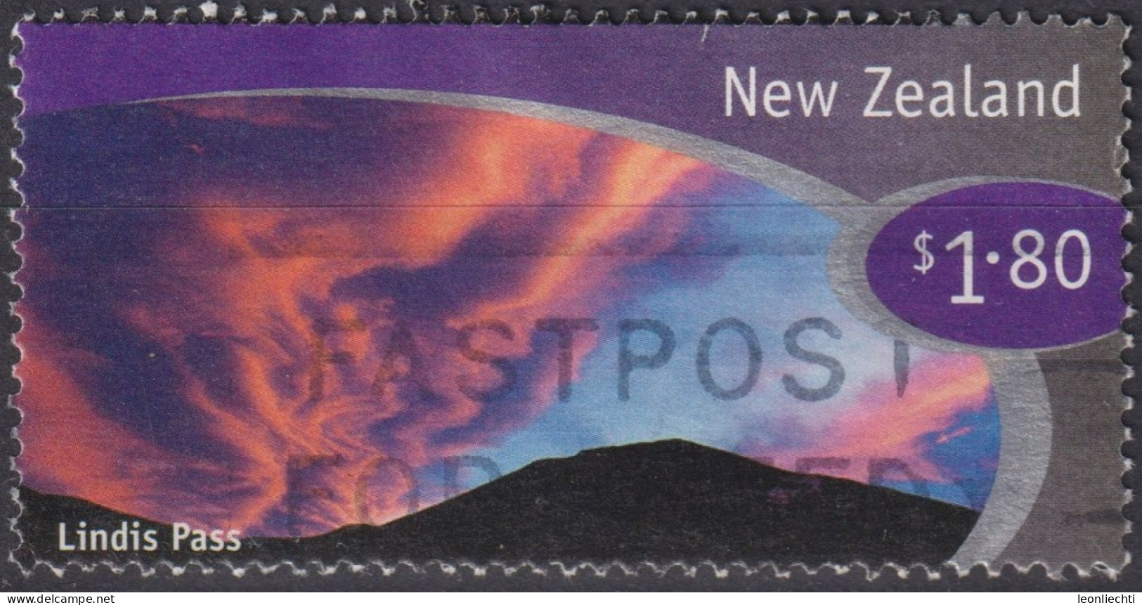 1998 Neuseeland ° Mi:NZ 1703, Sn:NZ 1531, Yt:NZ 1642, Lindis Pass. Cloud Formation - Gebruikt