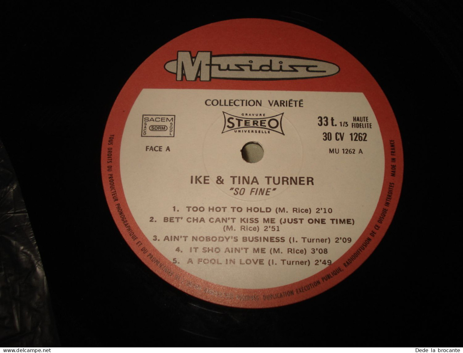 B13 / Ike  Tina Turner – So Fine –  LP - Musidisc – 30 CV 1262 - Fr 1968  EX/NM - Disco, Pop