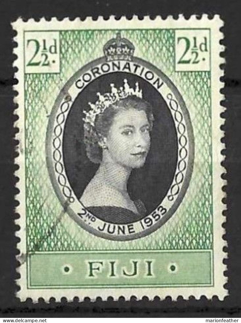 FIJI.....QUEEN ELIZABETH ..II...(1952-22..)....." 1953.."....OMNIBUS....CORONATION.....2 & HALFd....SG278....CDS....VFU. - Fidji (...-1970)