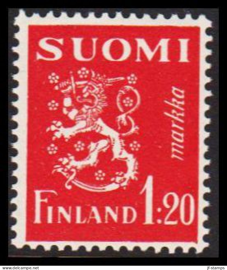 1930. FINLAND. Lion Type 1:20 Markkaa Never Hinged.  (Michel 151) - JF540520 - Ongebruikt