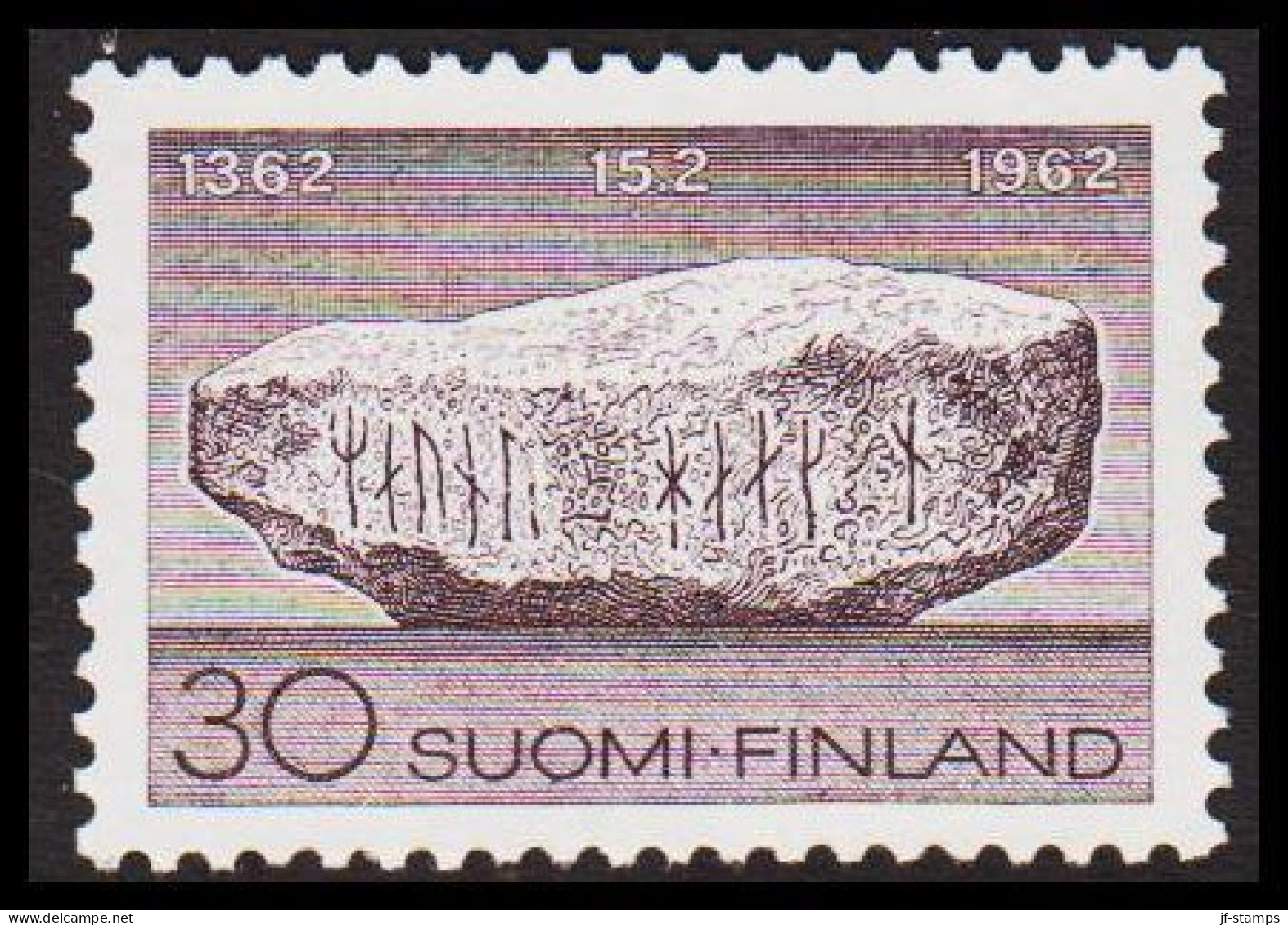 1962. FINLAND. PEOPLES RIGHTS RUNEN 30 M, NEVER HINGED. (Michel 546) - JF540587 - Ongebruikt