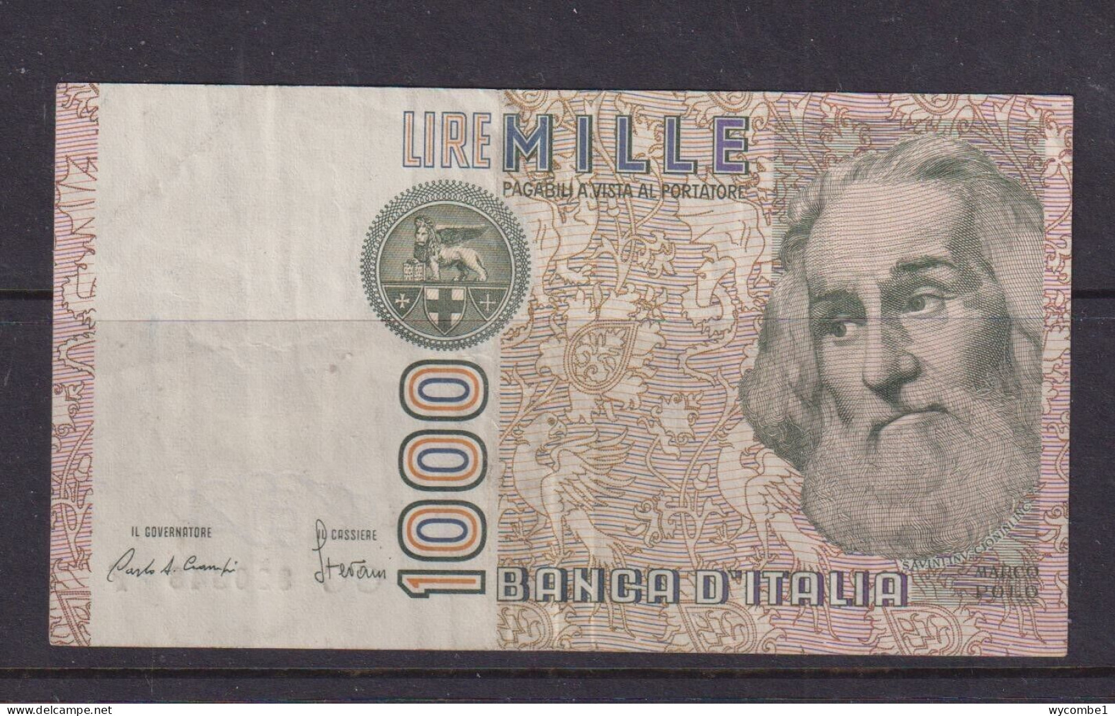 ITALY - 1982 1000 Lira Circulated Banknote As Scans - 1000 Lire