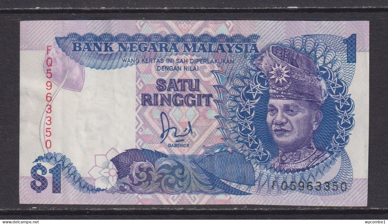 MALAYSIA - 1989 1 Ringgit Circulated Note - Malaysia