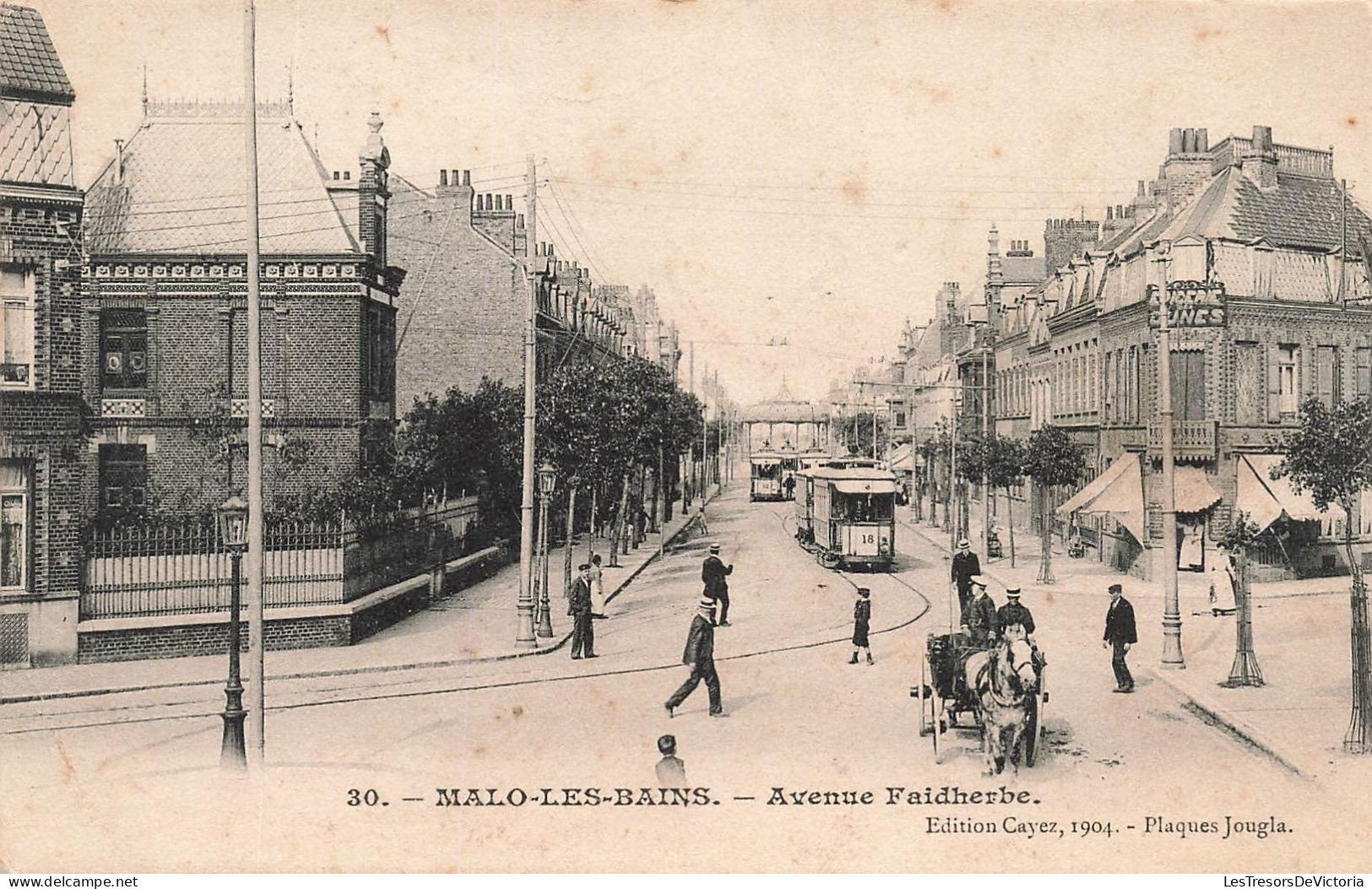 FRANCE - Malo Les Bains - Avenue Faidherbe - Tramway - Carte Postale Ancienne - Malo Les Bains