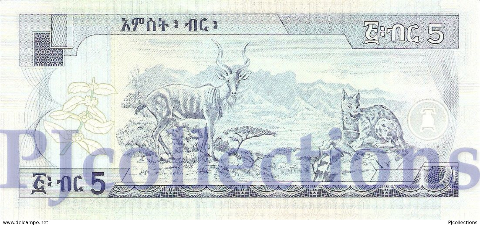 LOT ETHIOPIA 5 BIRR 2000 PICK 47b UNC X 5 PCS - Ethiopia