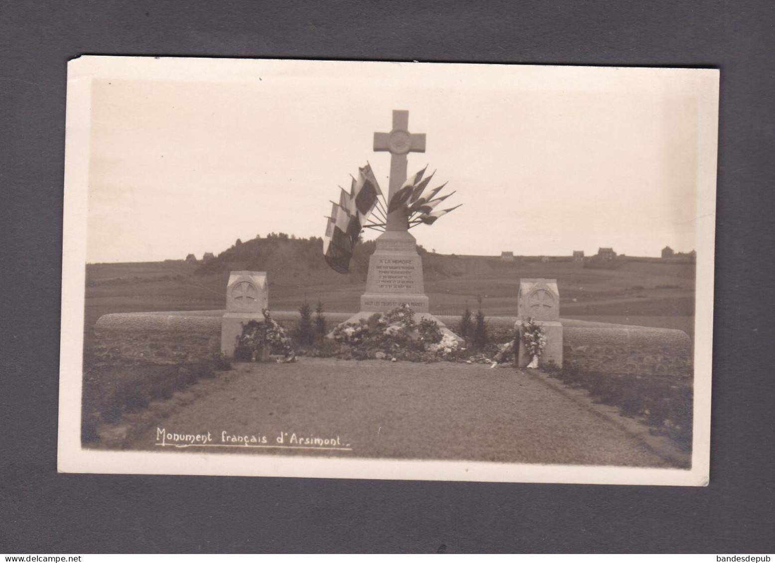 Carte Photo  Monument Aux Morts Francais Bataille D' Arsimont Jour De L' Inauguration ( 10è Corps D' Armée 57905) - Sambreville