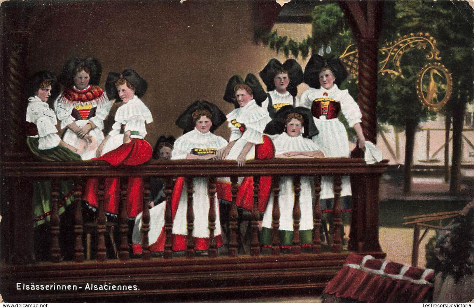 FRANCE - Alsaciennes - Costumes Alsaciens - Colorisé - Carte Postale Ancienne - Alsace