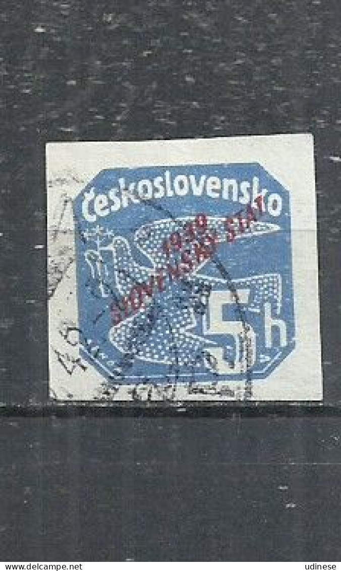 SLOVAKIA 1939 - NEWSPAPER STAMP - OVERPRINTED . USED  OBLITERE GESTEMPELT USADO - Gebraucht