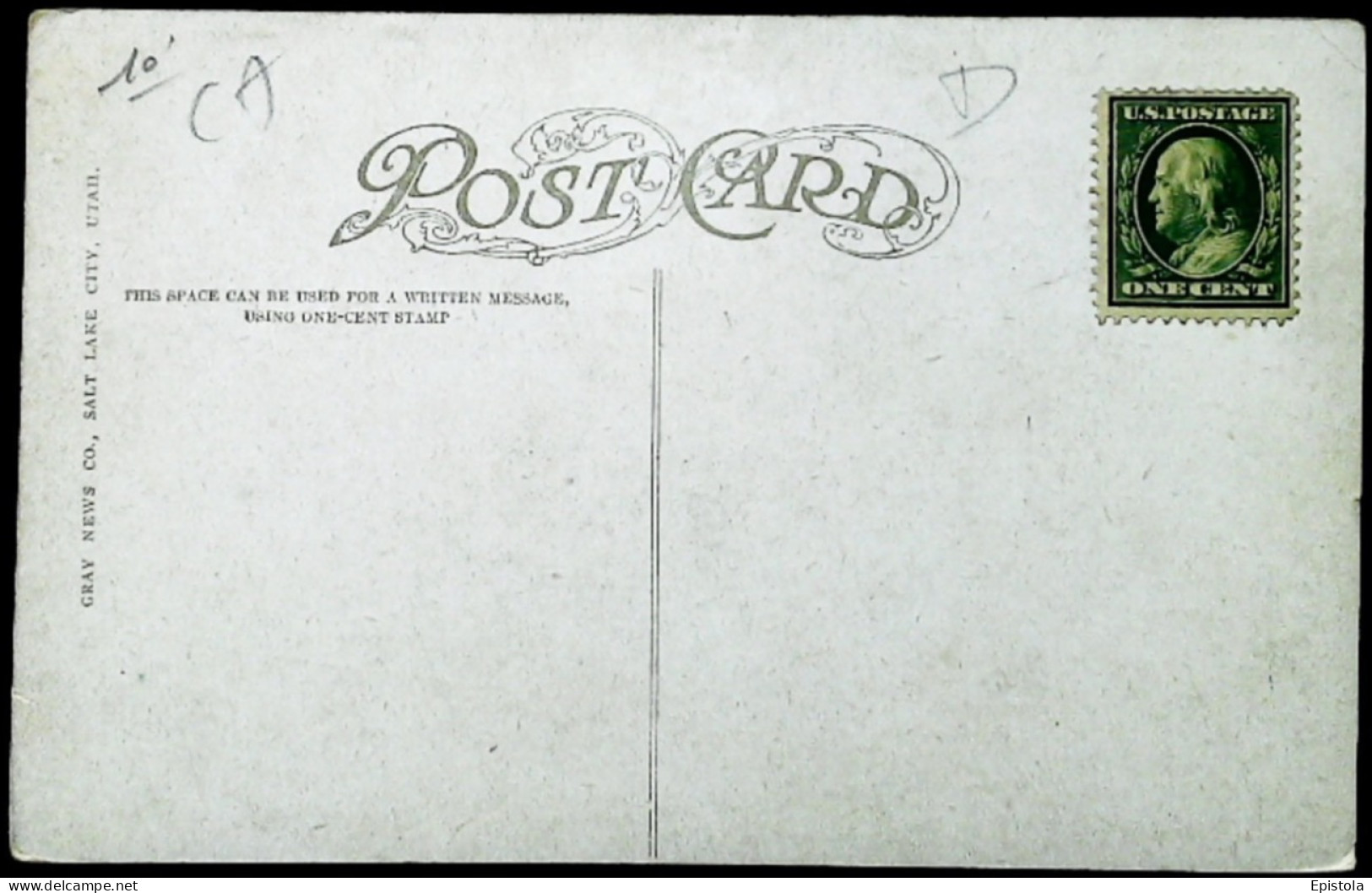 ►1900's  ONE CENT US Postage Unused On Postcard Usa - Nuevos