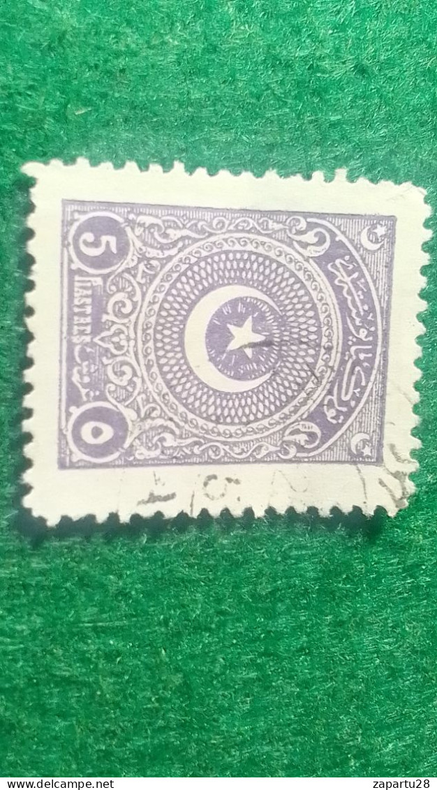 TÜRKİYE- 1922   AYYILDIZ     5  PİA    DAMGALI - Used Stamps