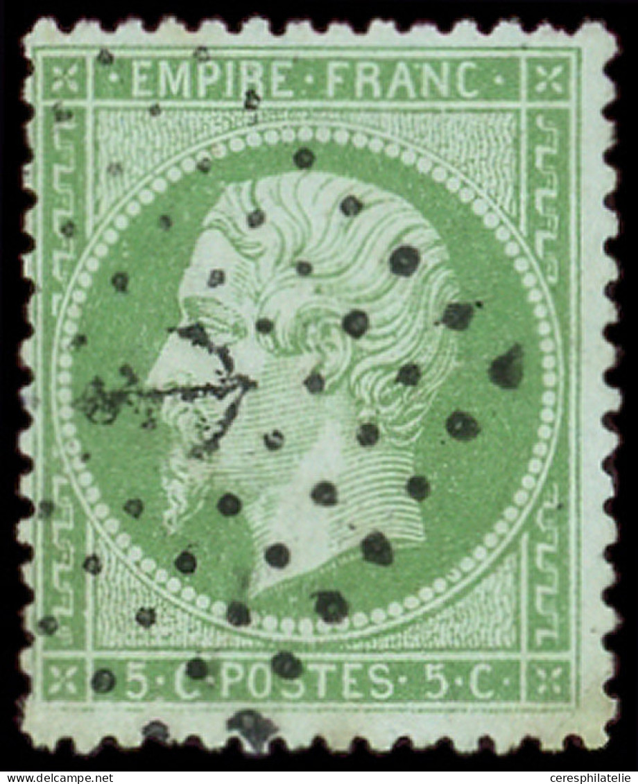 EMPIRE DENTELE - 20    5c. Vert, Obl. ANCRE, TTB - 1862 Napoléon III.