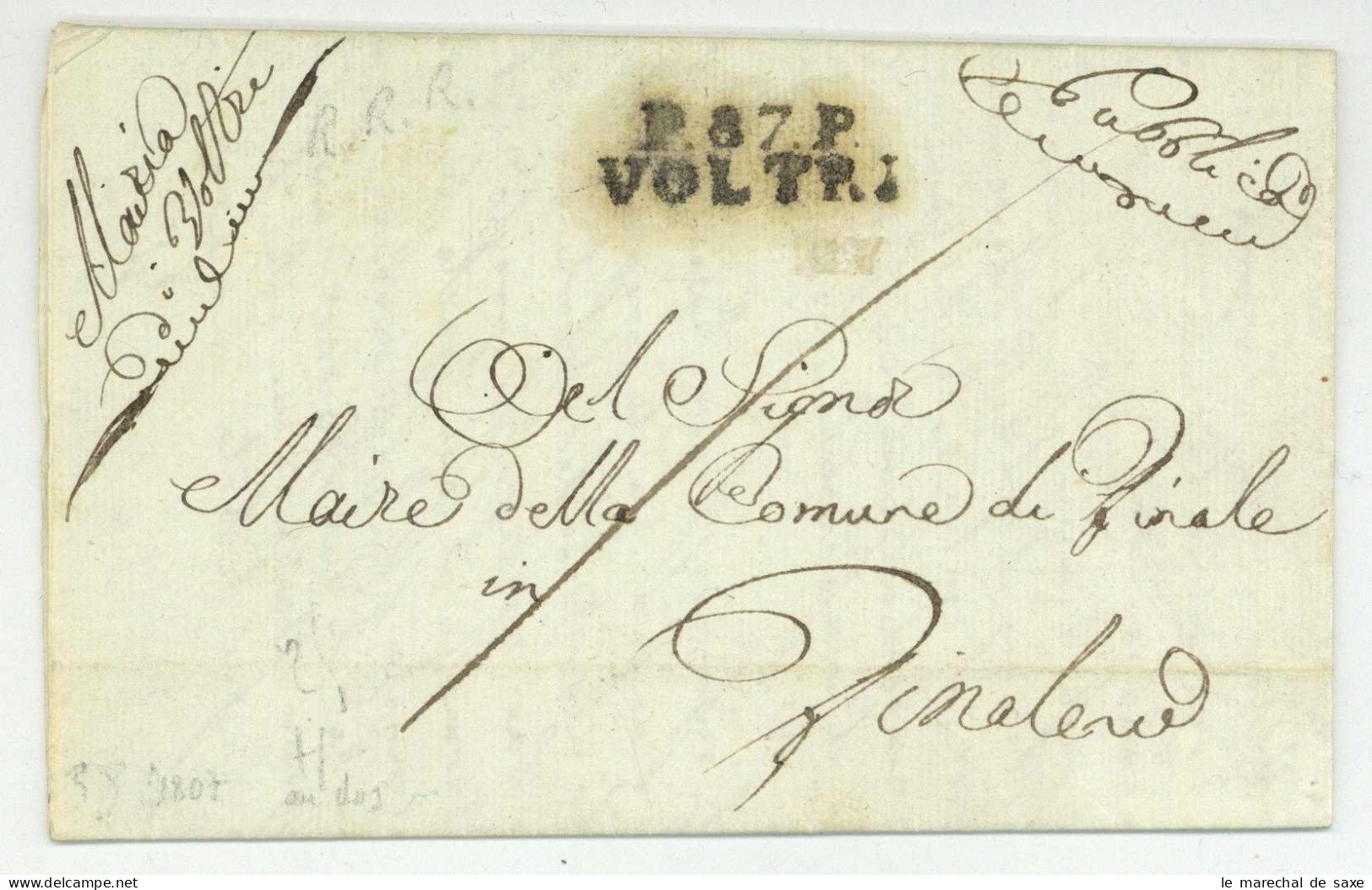 P.87.P. VOLTRI 1807 Maire De Voltri Pour Finale - 1792-1815: Conquered Departments