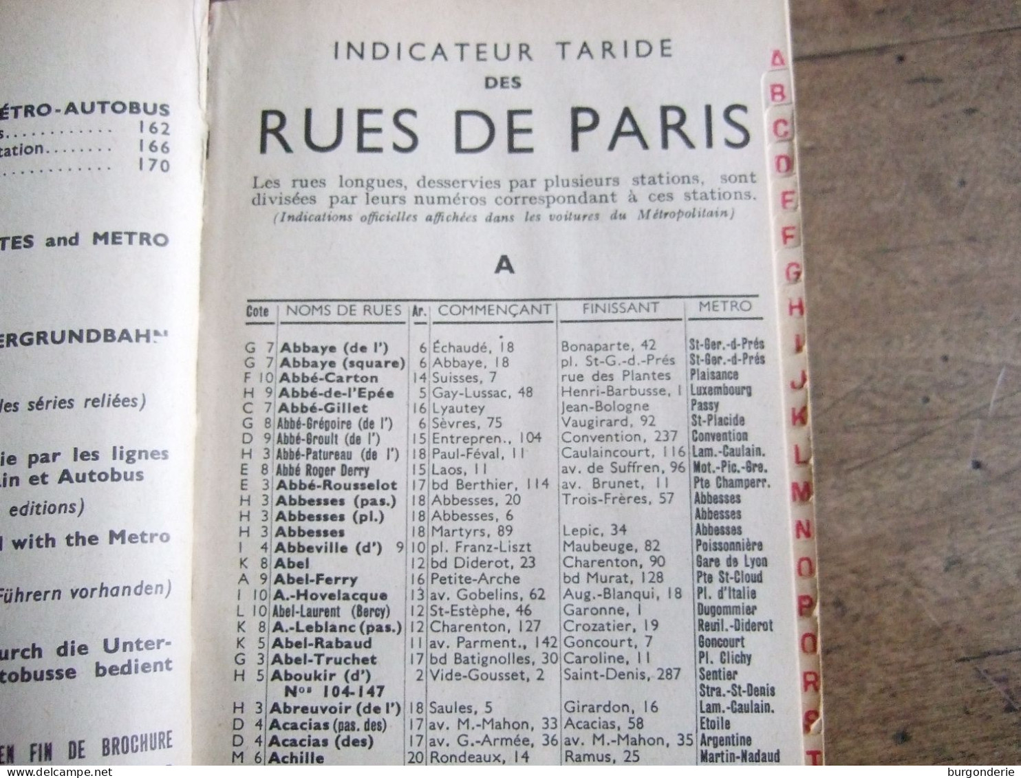 TARIDE 1966 / PARIS PAR ARRONDISSEMENTS / METRO / CARTES PLANS / RUES - Karten/Atlanten