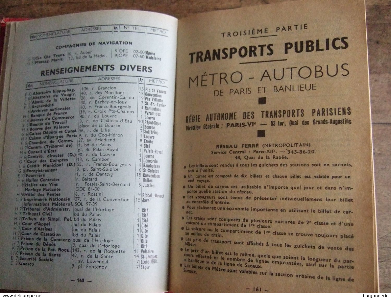 TARIDE 1966 / PARIS PAR ARRONDISSEMENTS / METRO / CARTES PLANS / RUES