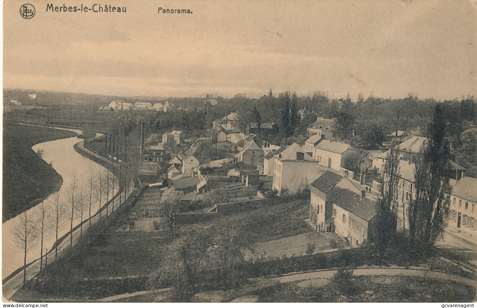 MERBES LE CHATEAU   PANORAMA         2 SCANS - Merbes-le-Château