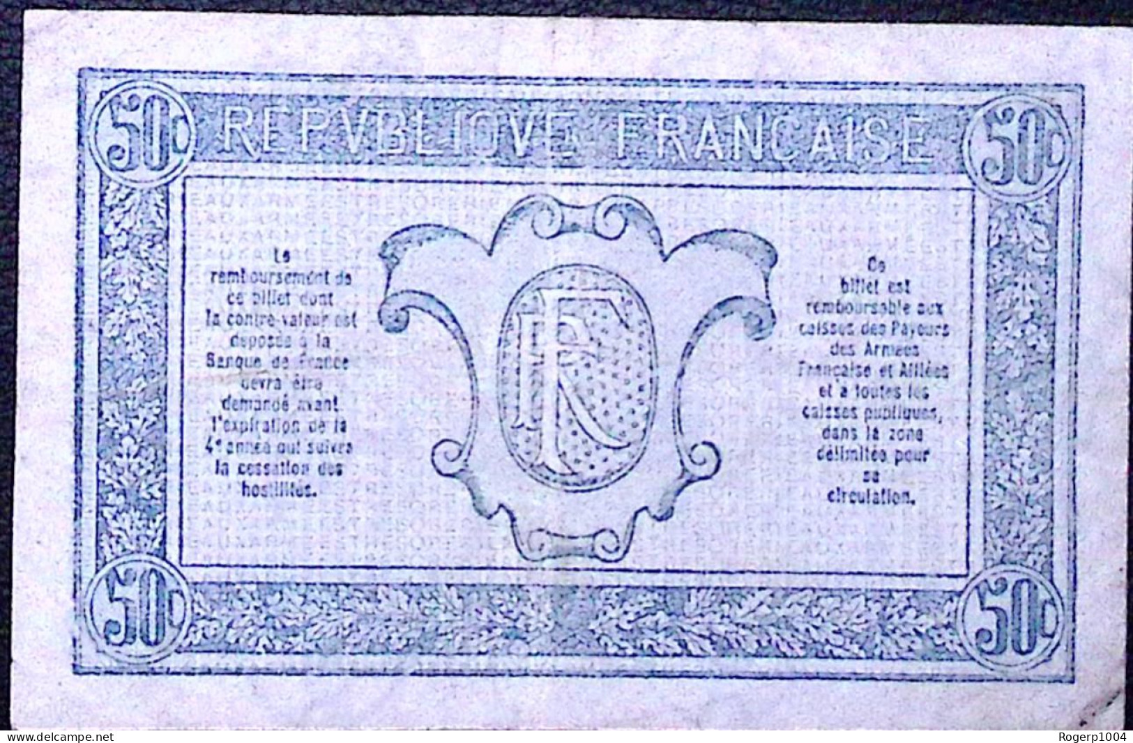 FRANCE * TRESORERIE AUX ARMEES * 1919 * Série U * Fay. VF.02.04 * État/Grade TB/F - 1917-1919 Armeekasse