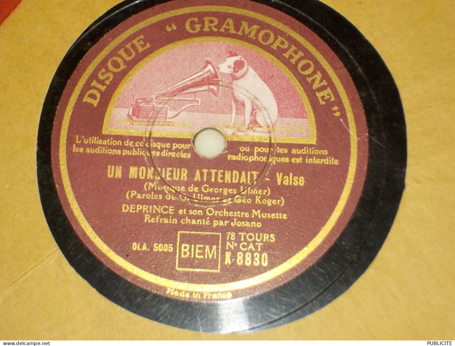 DISQUE 78 TOURS  JAVA  ET VALSE DE  DEPRINCE 1945 - 78 T - Grammofoonplaten