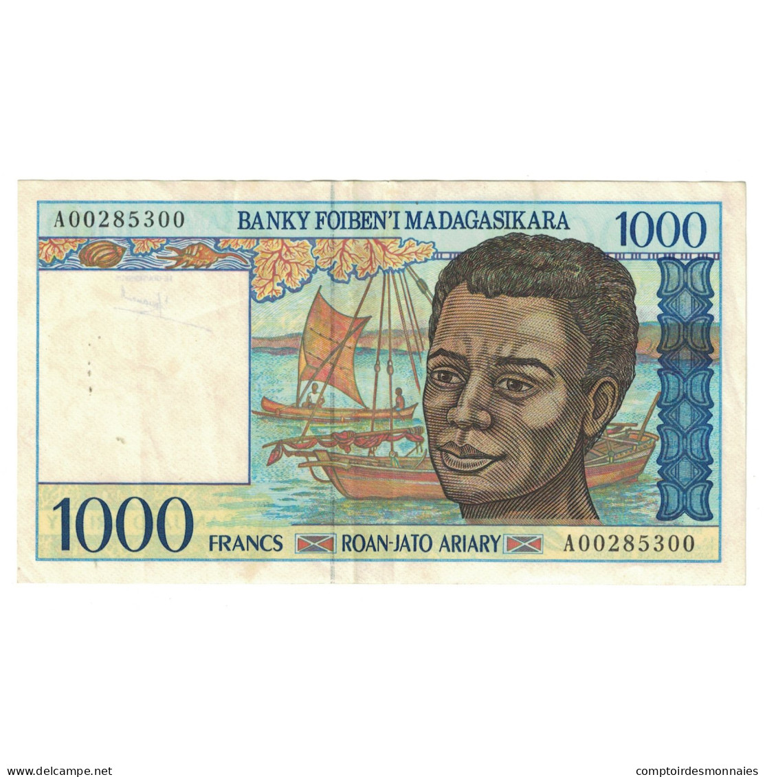 Billet, Madagascar, 1000 Francs = 200 Ariary, Undated (1994), KM:76b, TTB - Madagascar