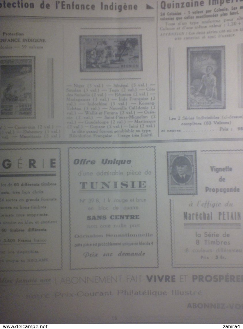 Temps Guerre Prix Courant Philatélique Illustré N°10 Pétain Aviation Irlande Colonies Musée Hongrois Budapest ... - France