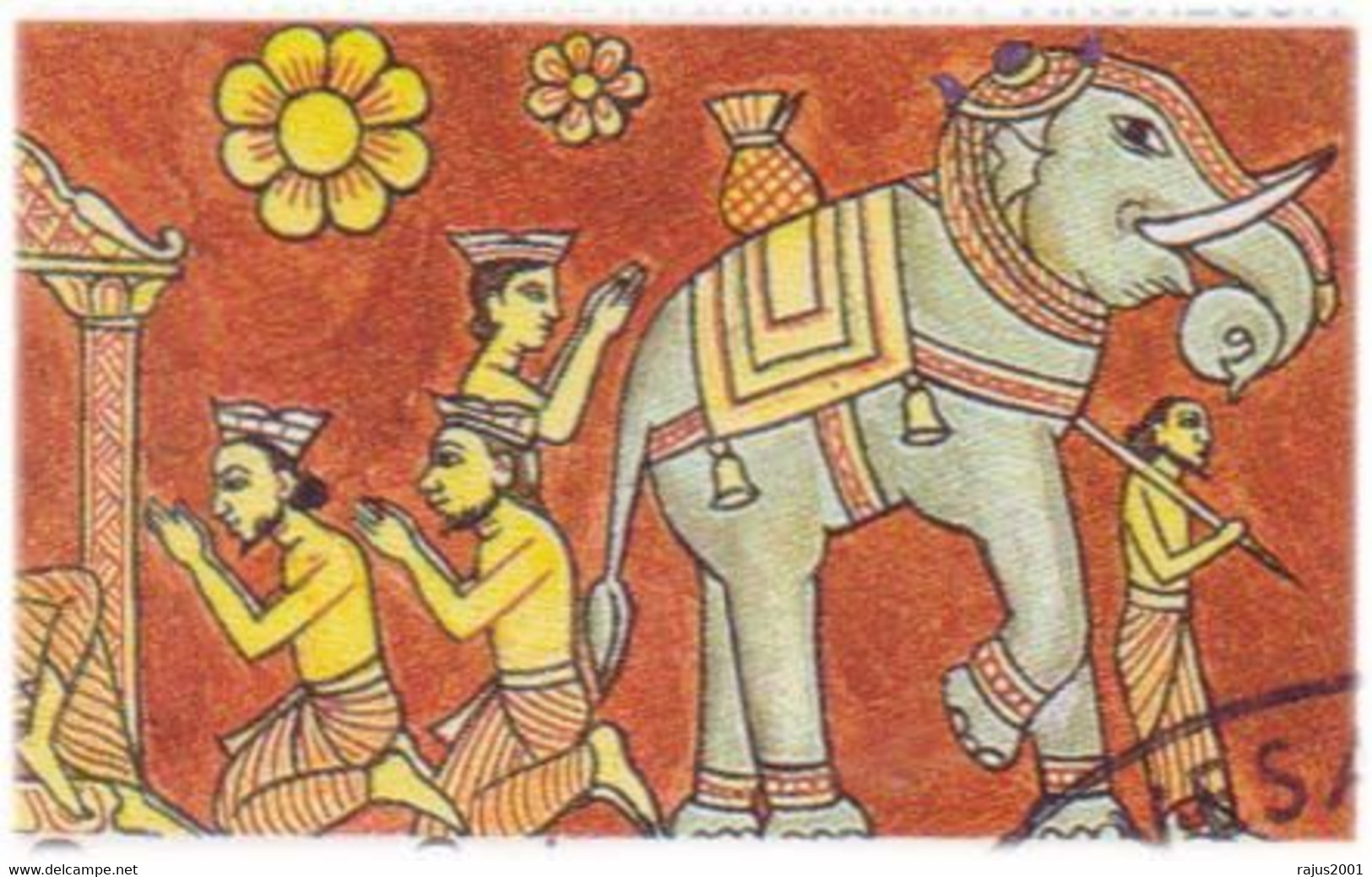 Vesak Buddha Jayanti, Elephant, Devil, Hinduism Religion Hindu Mythology FDC - Hinduism