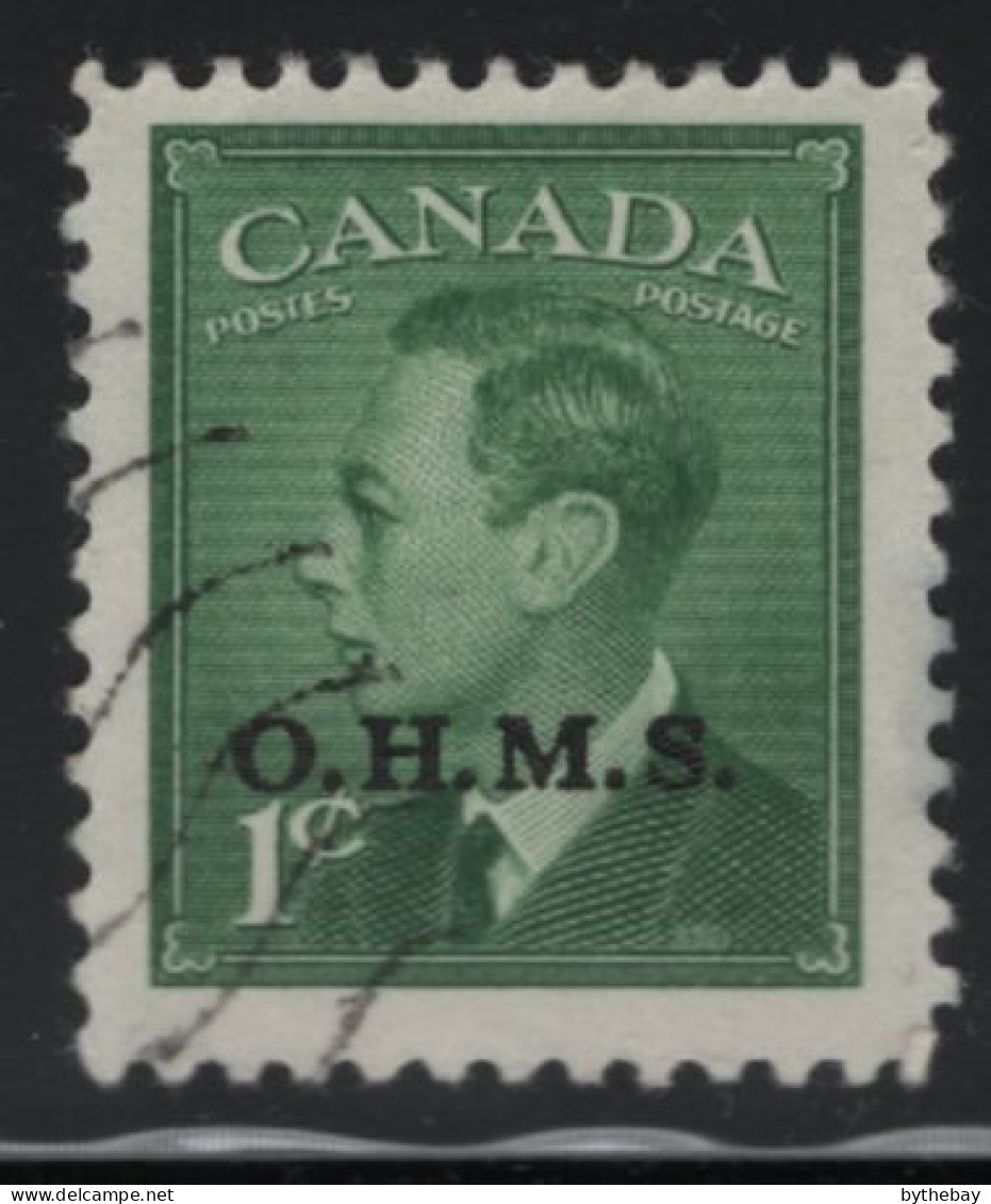 Canada 1950 Used Sc O12 1c KGVI Postes-Postage O.H.M.S. Overprint - Opdrukken