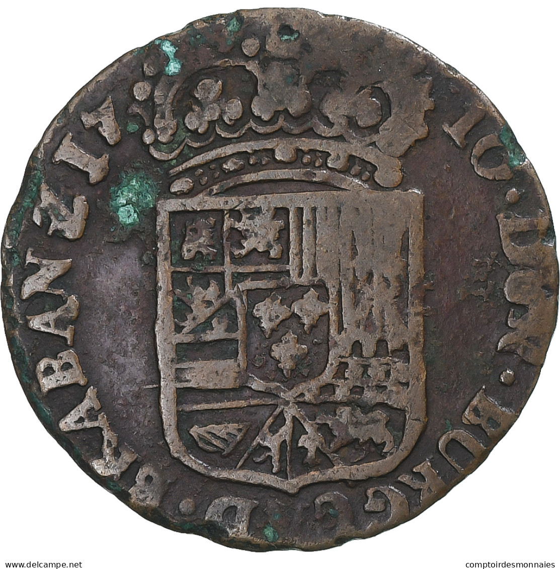 Monnaie, Pays-Bas Espagnols, NAMUR, Philip V Of Spain, Liard, 1710, Namur, TB - Altri & Non Classificati