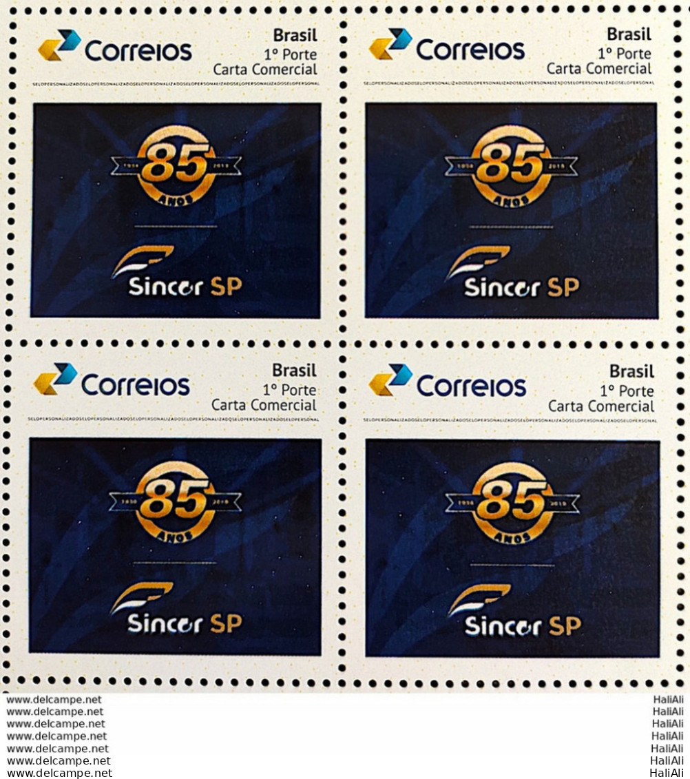 PB 138 Brazil Personalized Stamp Sincor SP Heart Health 2019 Block Of 4 - Personalisiert