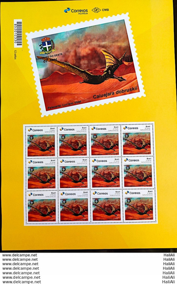 PB 137 Brazil Personalized Stamp Dinosaur Caiuajara Dobruskii 2019 Sheet G - Personalisiert