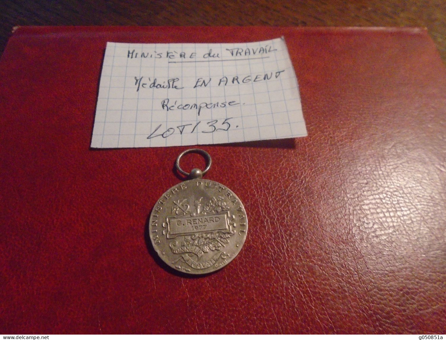 Medaille En ARGENT   (MINISTERE DU TRAVAIL !!  ** SUPERBE ETAT  RARE!!!!**  7 Photos - Other & Unclassified