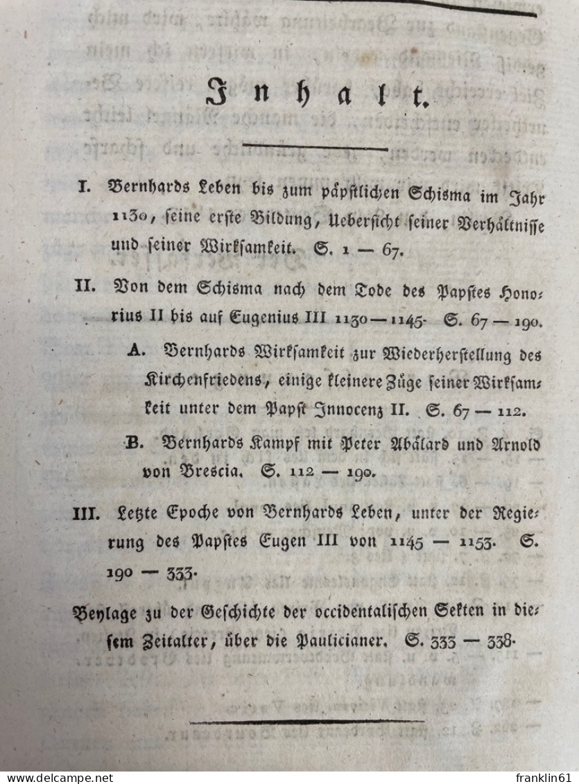 Der Heilige Bernhard Und Sein Zeitalter - Sonstige & Ohne Zuordnung