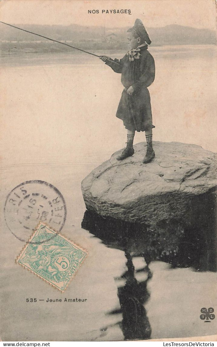 ENFANT - Nos Paysages - Jeune Amateur - Pêcheur - Garçon - Carte Postale Ancienne - Szenen & Landschaften