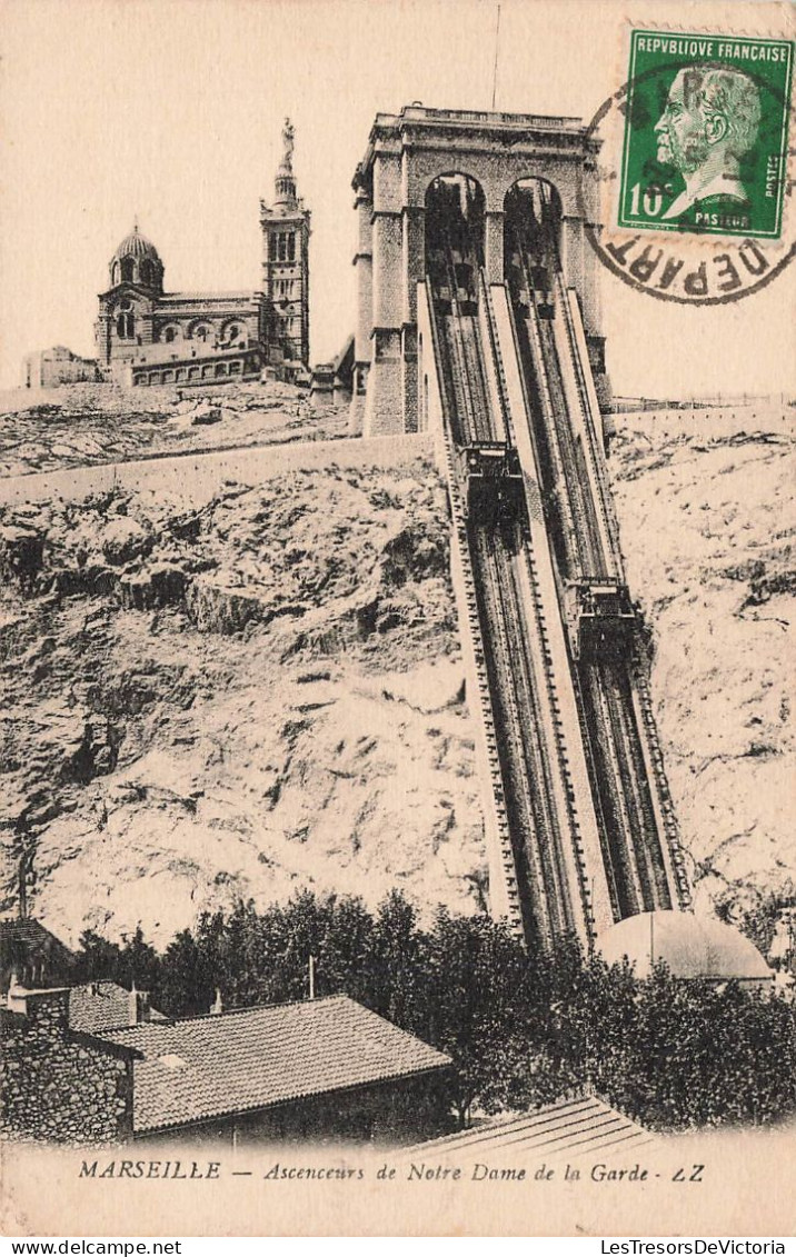 FRANCE - Marseille - Ascenceurs De Notre Dame De La Garde - ZZ - Carte Postale Ancienne - Notre-Dame De La Garde, Lift