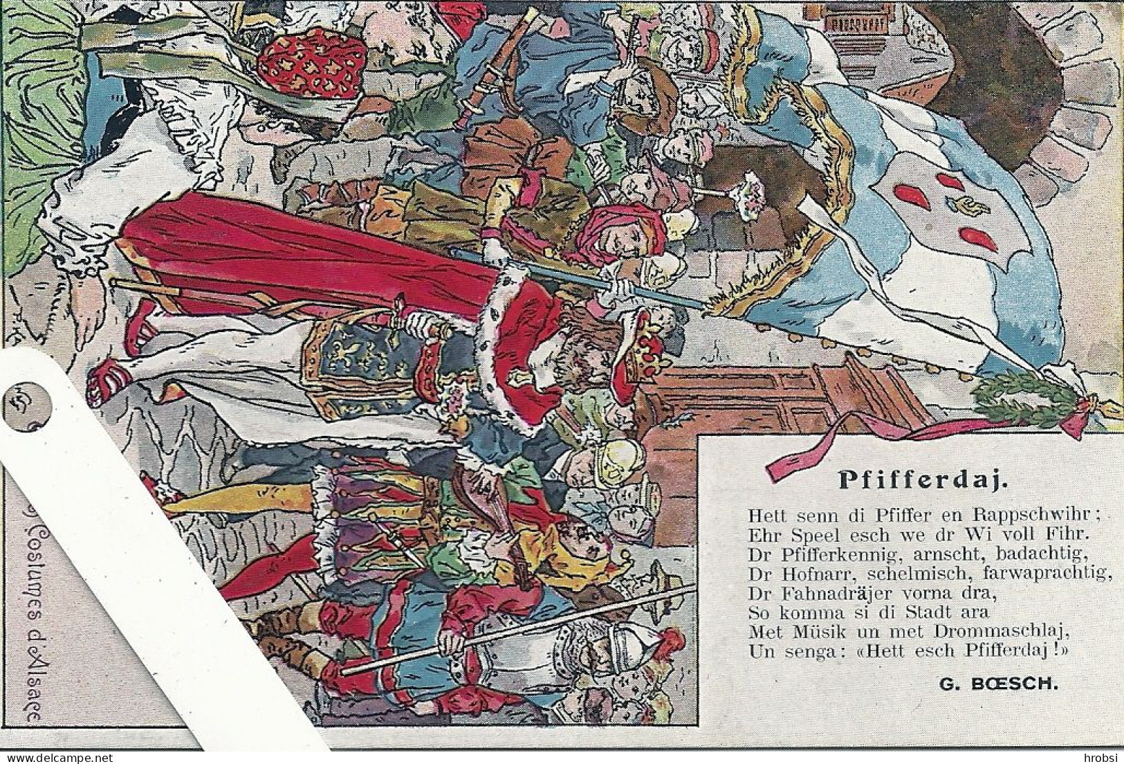 Illustrateur Kauffmann Paul, Usages Et Costumes D'Alsace, Nr 9, Ménétriers, Pfifferdaj Voir Texte (rare) - Kauffmann, Paul