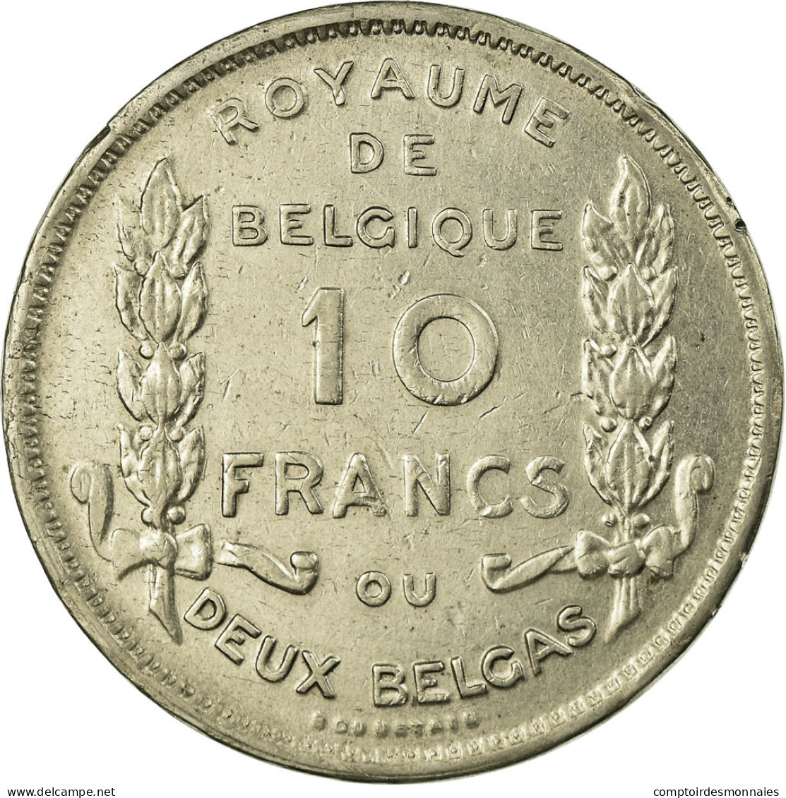 Monnaie, Belgique, 10 Francs-10 Frank, Deux / Twee Belgas, 1930, TTB, Nickel - 10 Frank & 2 Belgas