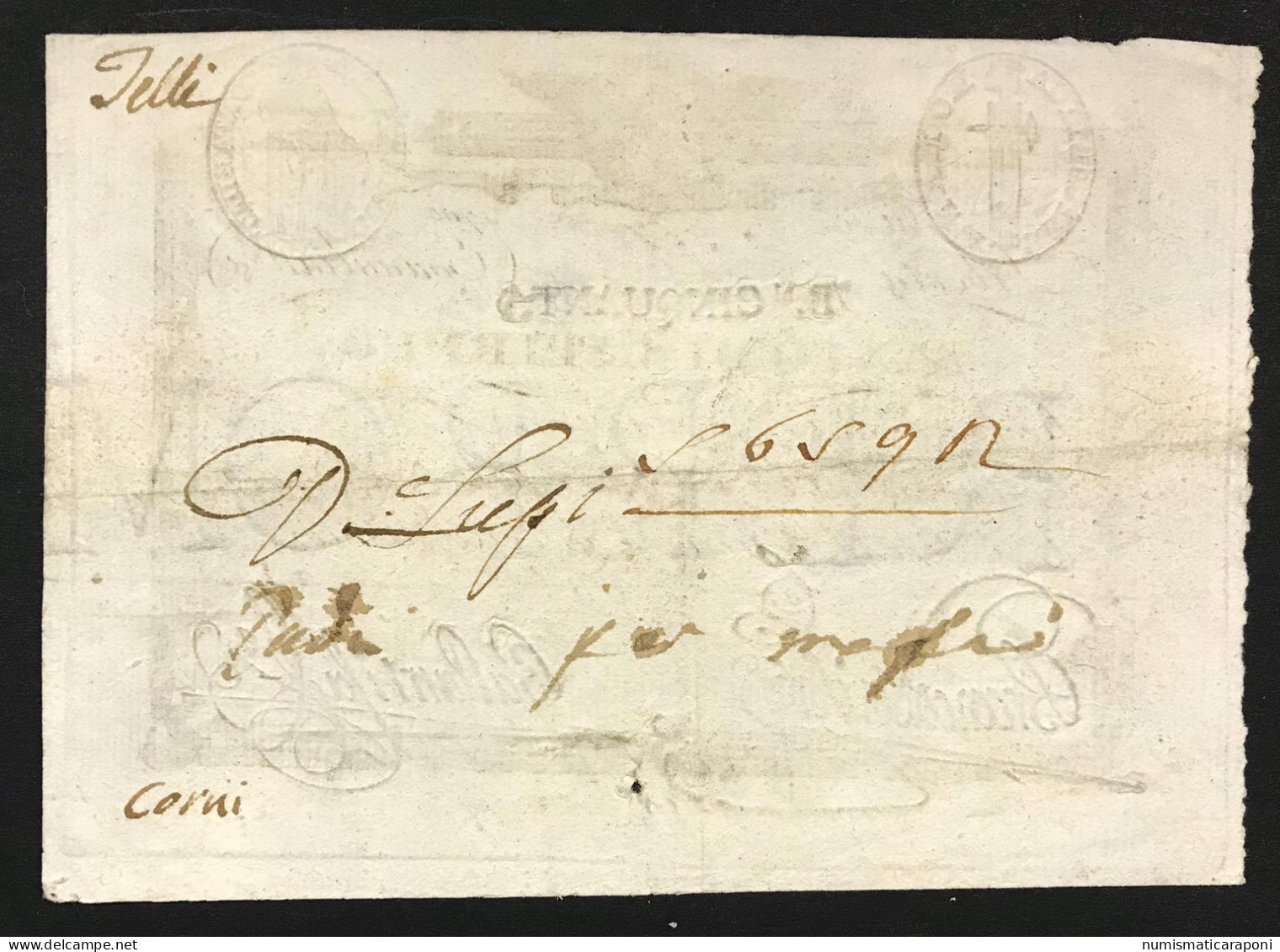 Repubblica Romana 50 Baiocchi 1798 Banco Di Santo Spirito N.c. LOTTO 4563 - Andere & Zonder Classificatie