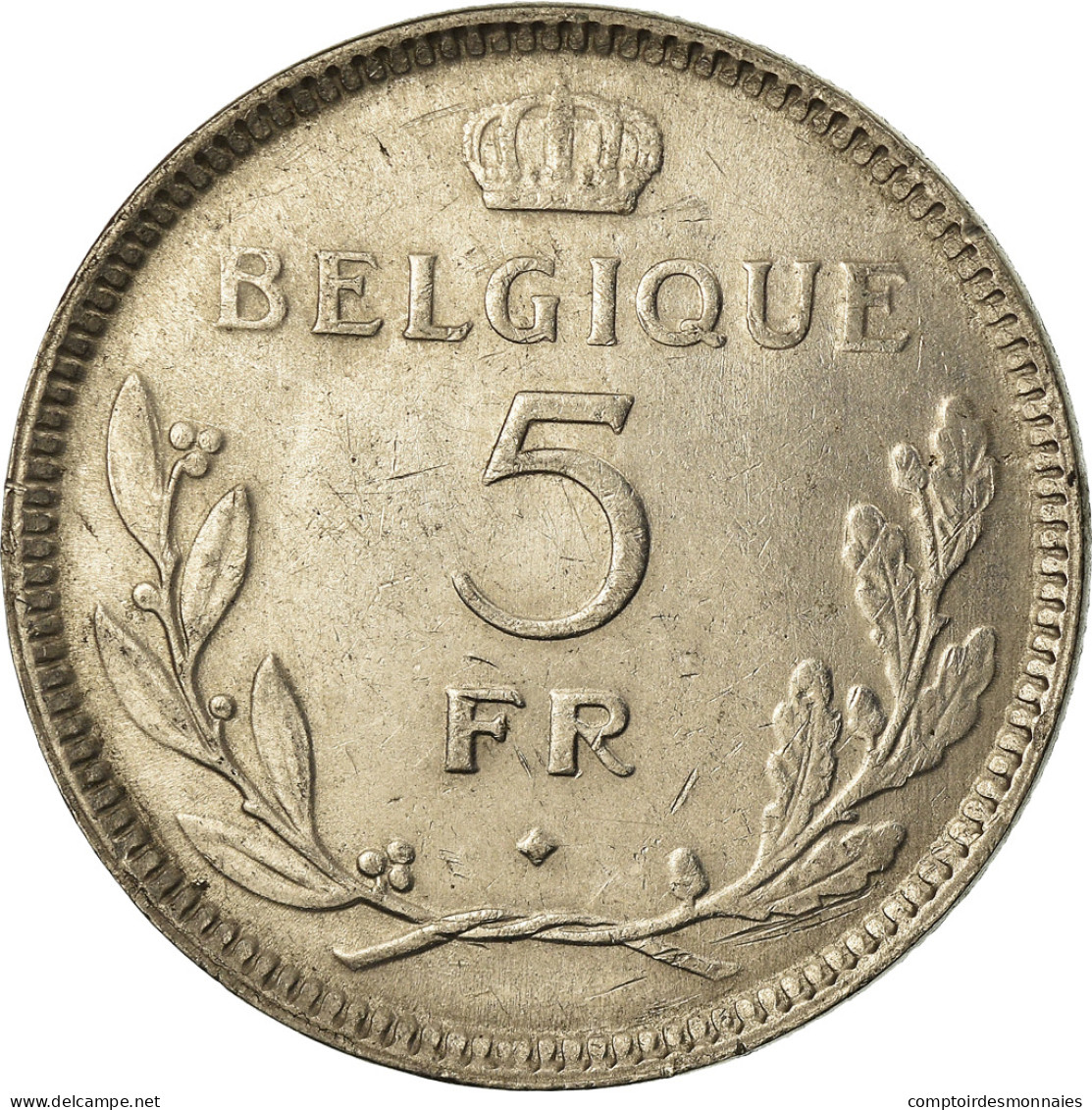 Monnaie, Belgique, 5 Francs, 5 Frank, 1937, TTB, Nickel, KM:108 - 5 Francs