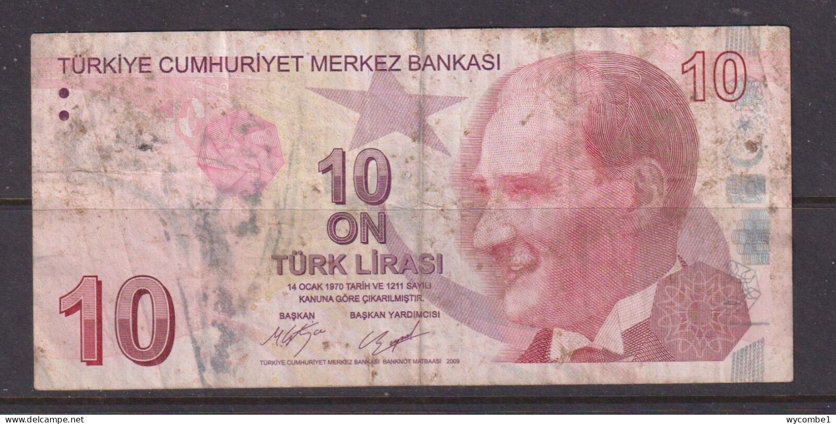 TURKEY - 2009 10 Lirasi Circulated Banknote As Scans - Turquie