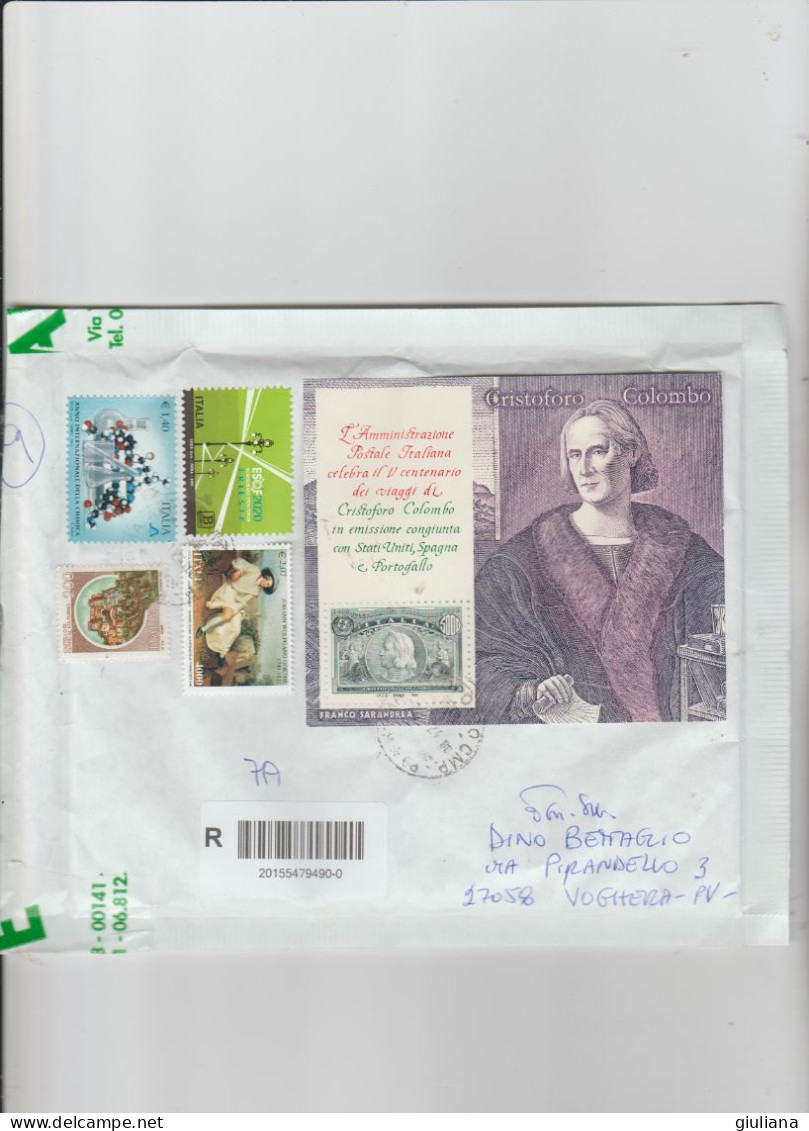 Italia Rep. 2024 - Busta Racc. X L'interno Affrancata Con 4 Stamps+ Foglietto - 2021-...: Poststempel