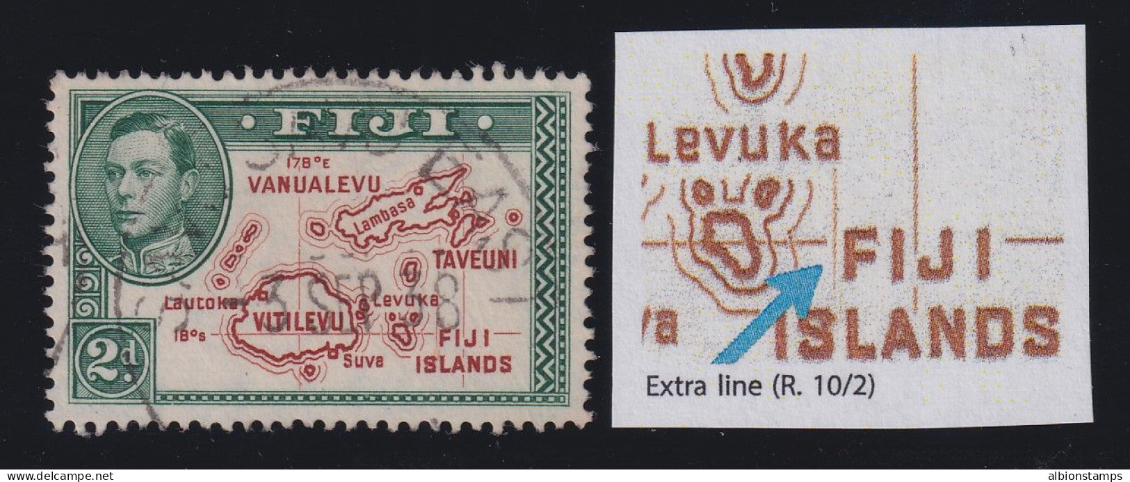 Fiji, SG 253a, Used "Extra Line" Variety - Fidji (...-1970)