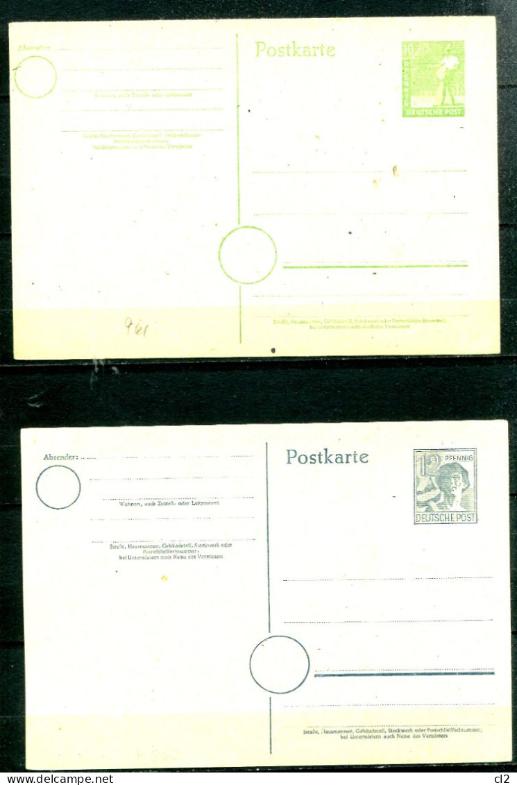 ALLEMAGNE - Entier Postal (Ganzsache) Zone AAS Mi P961 Et 962 - Ganzsachen