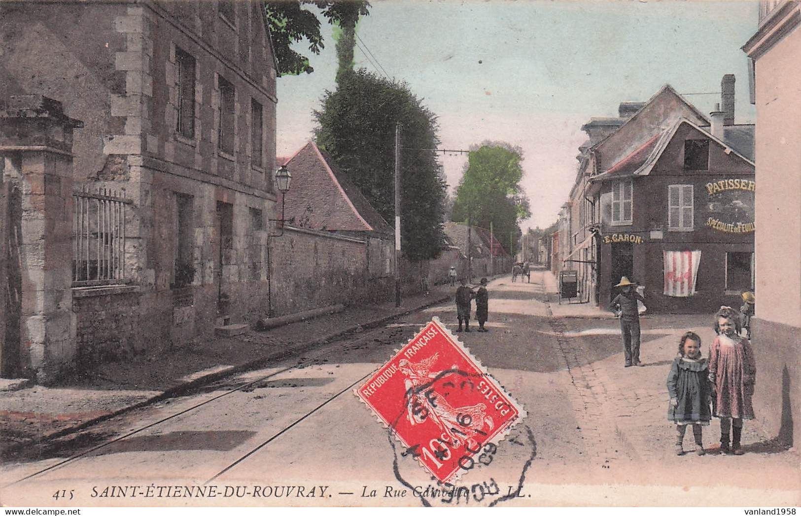 SAINT ETIENNE Du ROUVRAY-la Rue Gainvette (colorisée) - Saint Etienne Du Rouvray