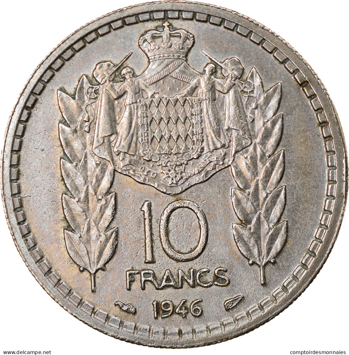 Monnaie, Monaco, Louis II, 10 Francs, 1946, SUP, Copper-nickel, Gadoury:MC136 - 1922-1949 Louis II