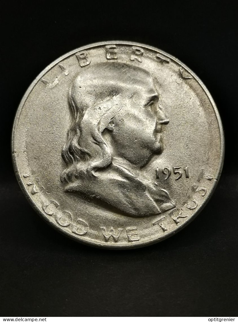 HALF DOLLAR ARGENT FRANKLIN 1951 S SAN FRANCISCO USA / SILVER 1/2 DOLLAR - 1948-1963: Franklin