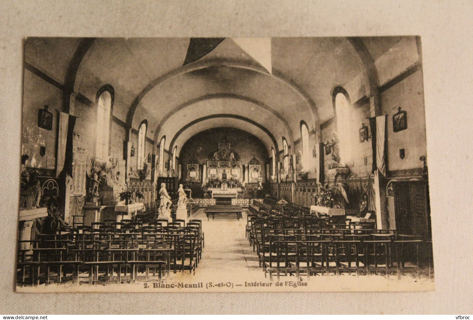 Cpa 1932, Le Blanc Mesnil, Intérieur De L'église, Seine Saint Denis 93 - Le Blanc-Mesnil