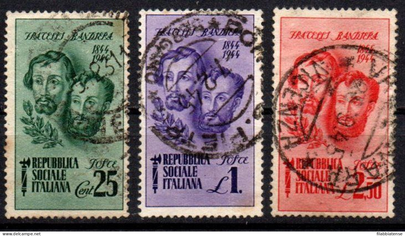 1944 - Italia - Repubblica Sociale 512/14 Fratelli Bandiera  ------ - Used