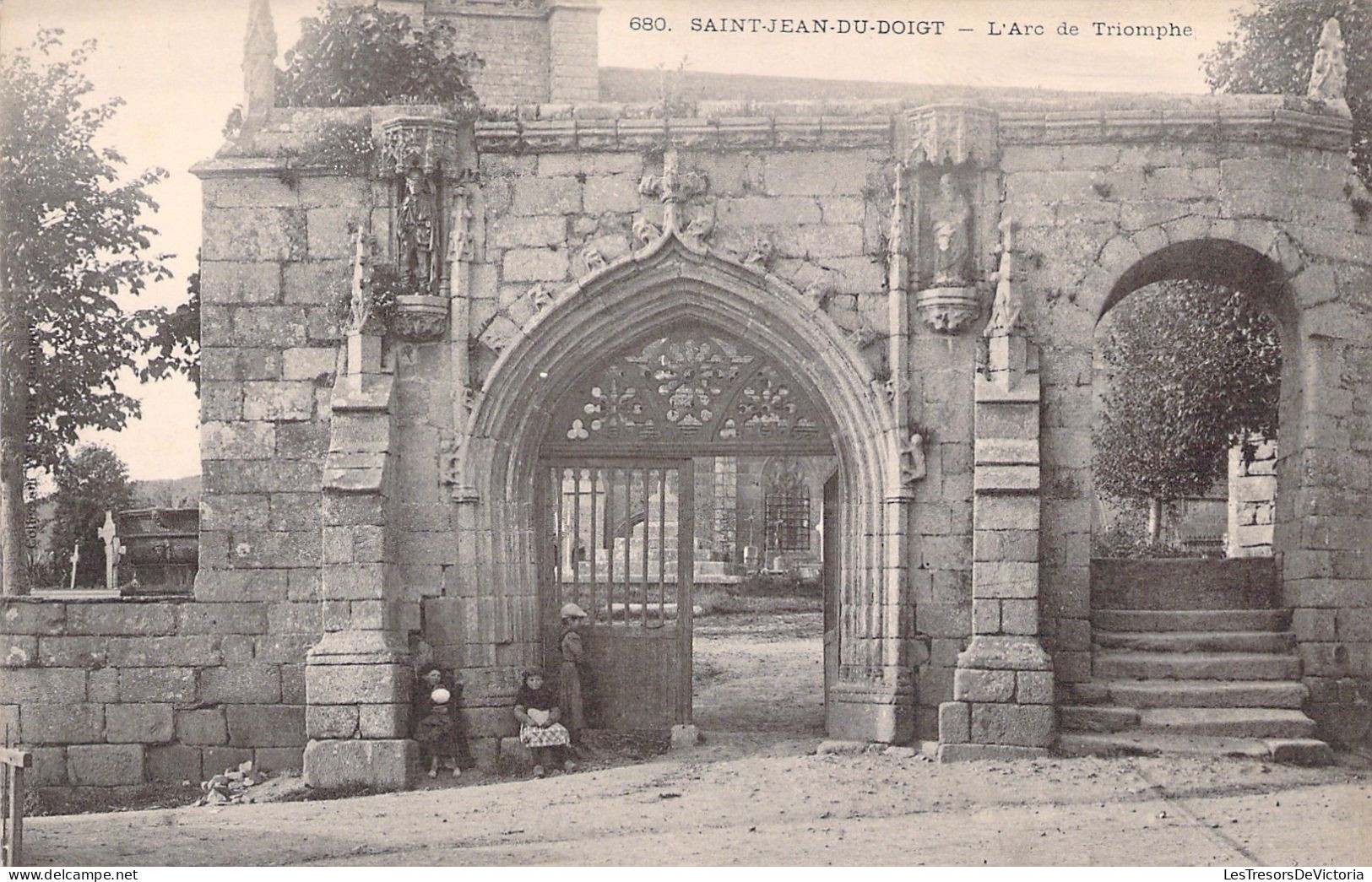 FRANCE - Saint Jean Du Doigt - L'arc De Triomphe - Carte Postale Ancienne - Saint-Jean-du-Doigt