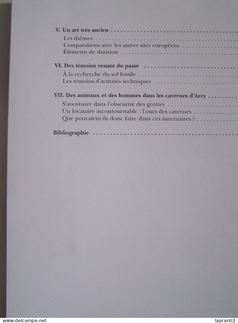 LA PREHISTOIRE. L'ARCHEOLOGIE. LE DEPARTEMENT DE L'YONNE. "LES CAVERNES D'ARCY-SUR-CURE". - Bourgogne