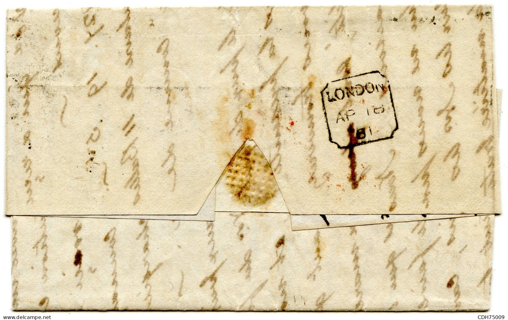 GRANDE BRETAGNE - 6 PX2 SUR LETTRE DE LONDRES POUR L'ESPAGNE, 1861 - Cartas & Documentos